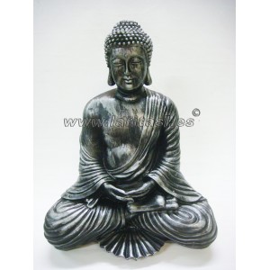 Figura Resina Budha plateda